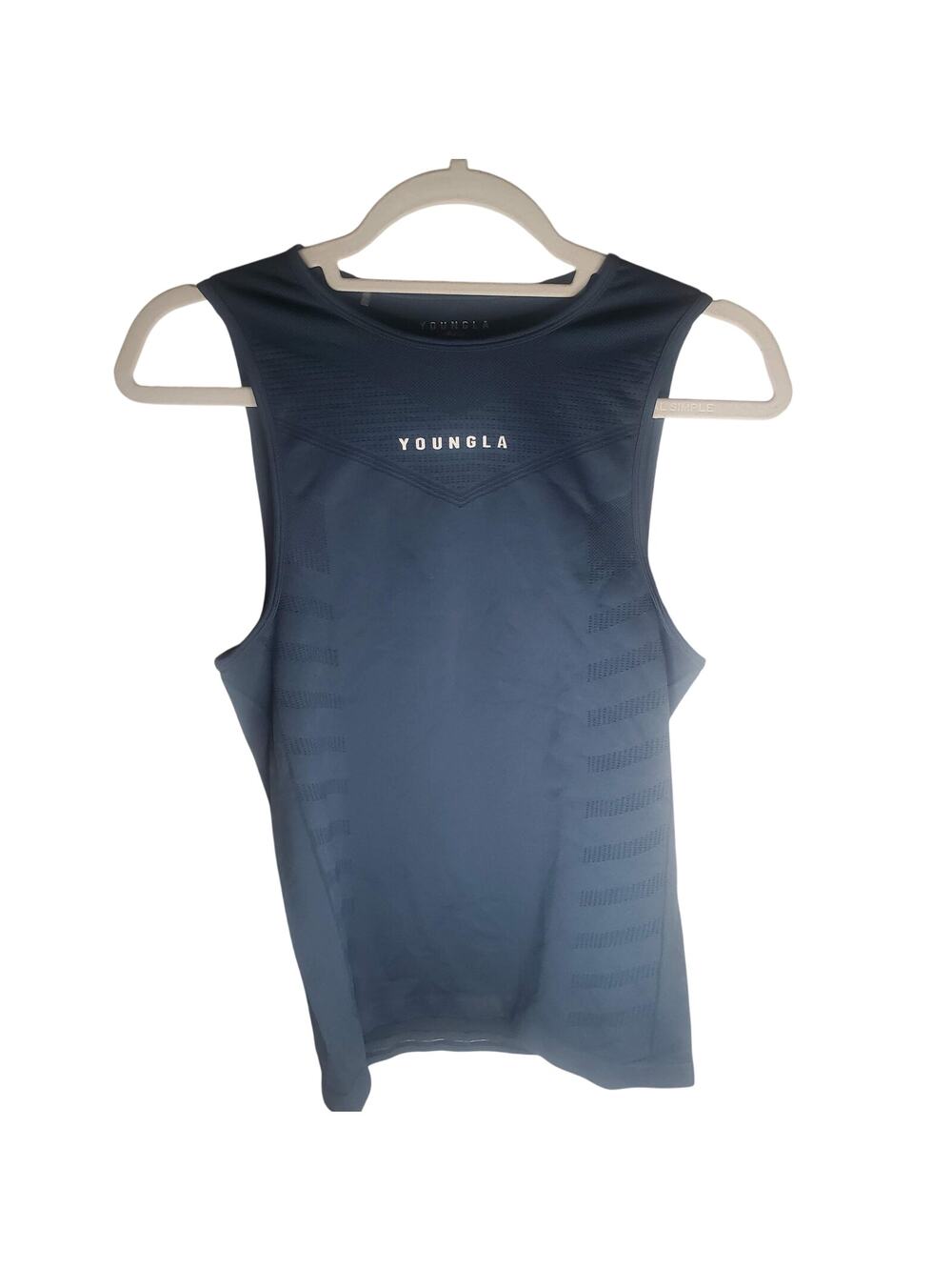 YoungLA Supervillan Compression Tank Top Size M Muscle Tank Hydro Cool Blue